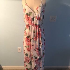 Spaghetti strap floral summer dress